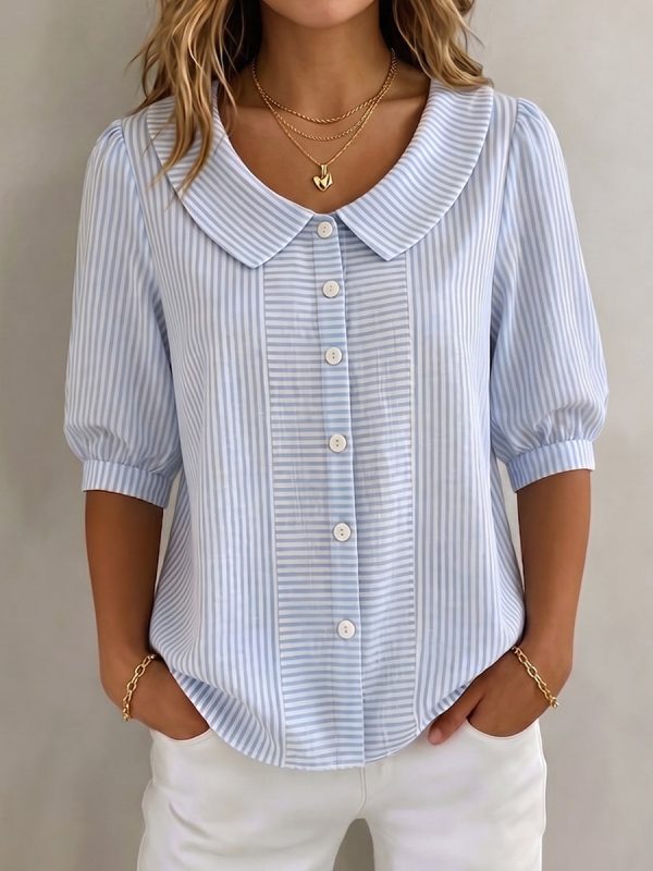 Camila | Elegant And Timeless Striped Blouse