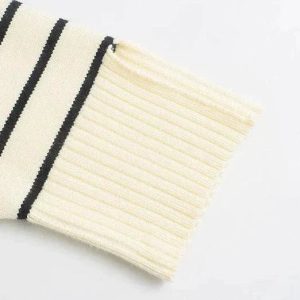 Lucia Striped Half-Zip Knit Sweater - Image 4