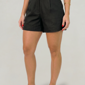 Women's High Waist Linen Shorts - Image 5