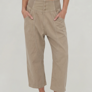 Women's Cotton Linen Wide Leg Trousers