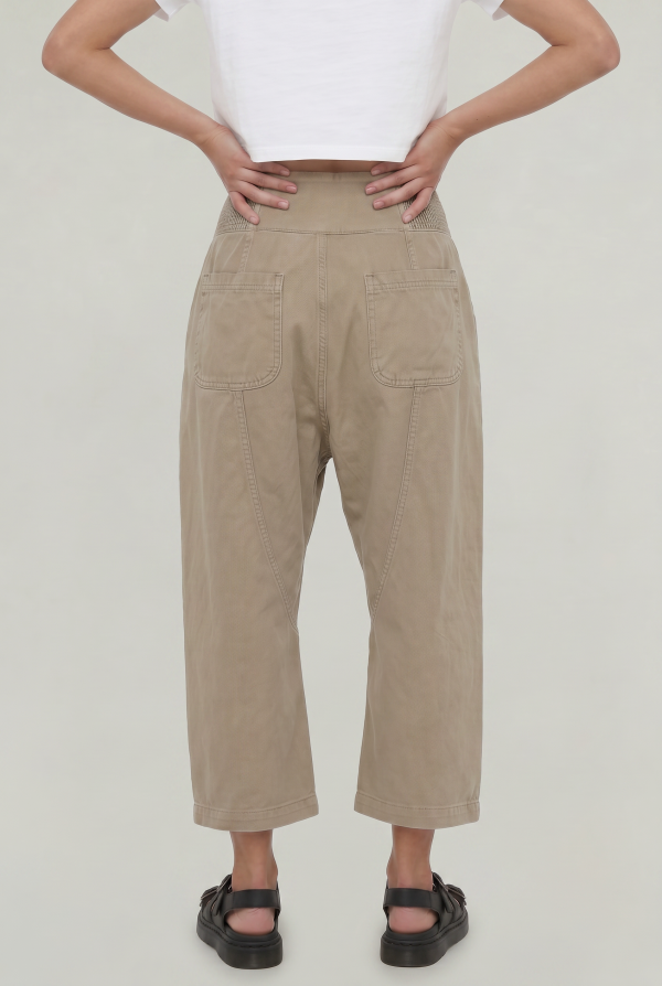 Women's Cotton Linen Wide Leg Trousers
