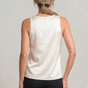 Women's Deep V-Neck Satin Tank Top - Image 4