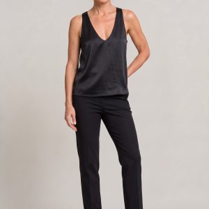 Women's Deep V-Neck Satin Tank Top - Image 7