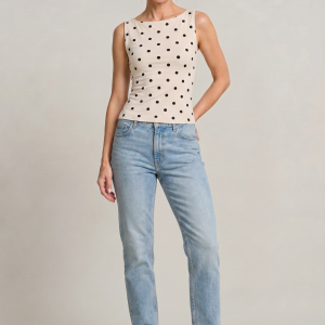 Women's Polka Dot Sleeveless Tank Top ?C Fitted Round Neck Summer Top - Image 7