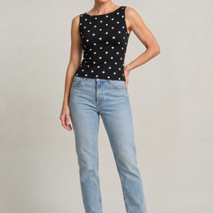 Women's Polka Dot Sleeveless Tank Top ?C Fitted Round Neck Summer Top - Image 11