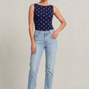 Women's Polka Dot Sleeveless Tank Top ?C Fitted Round Neck Summer Top - Image 15