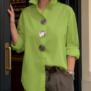 Valentina | Women's Elegant High-Neck Blouse - Image 2