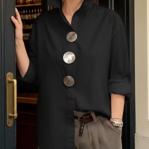 Valentina | Women's Elegant High-Neck Blouse - Image 3