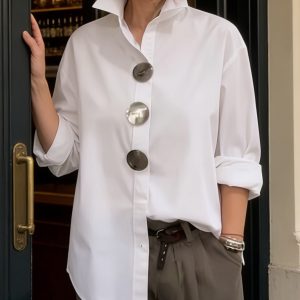 Valentina | Women's Elegant High-Neck Blouse - Image 4