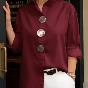 Valentina | Women's Elegant High-Neck Blouse - Image 5