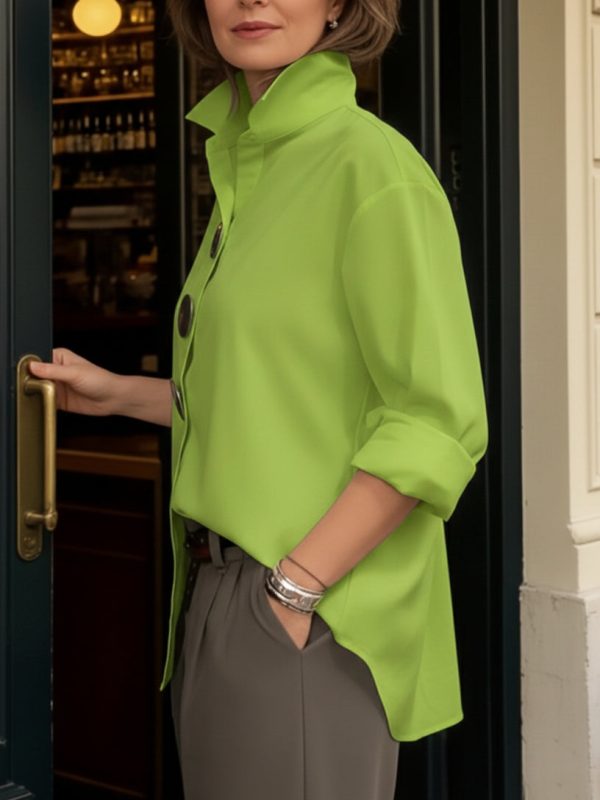 Valentina | Women's Elegant High-Neck Blouse