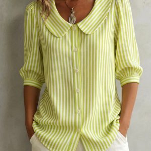 Cassia Striped Blouse - Image 2