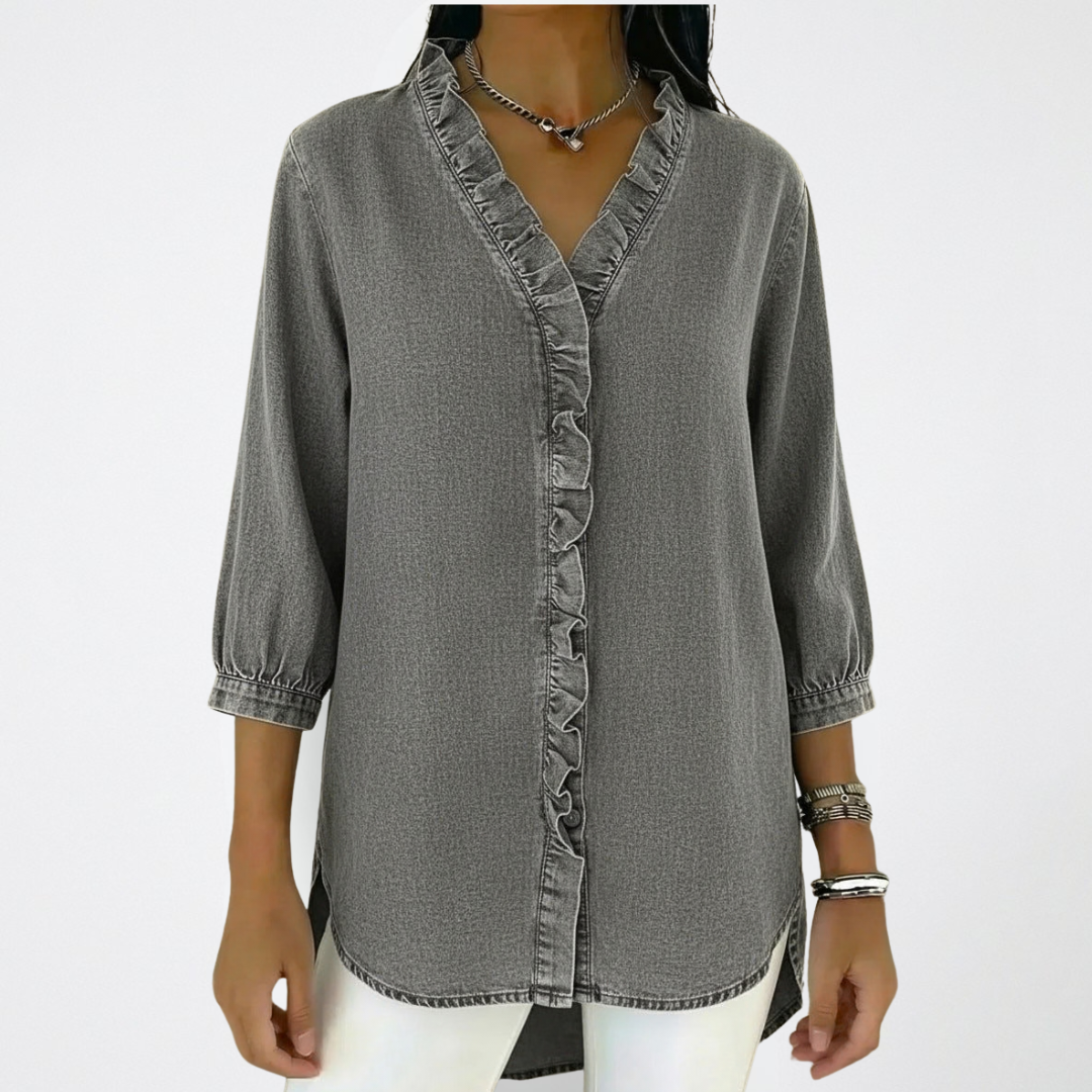 Elena | Elegant Ruffle Blouse - Image 2