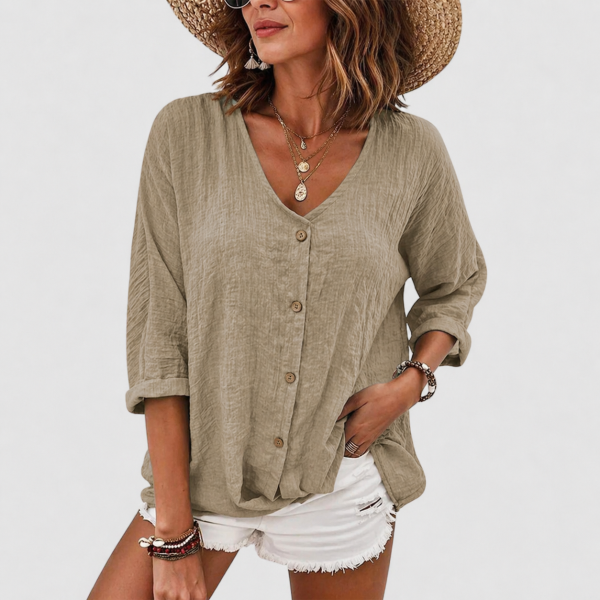 Serena | Breathable And Elegant Linen Blouse