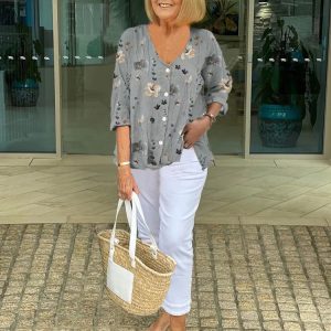 Rosalie | Women's Romantic Floral Blouse - Image 2