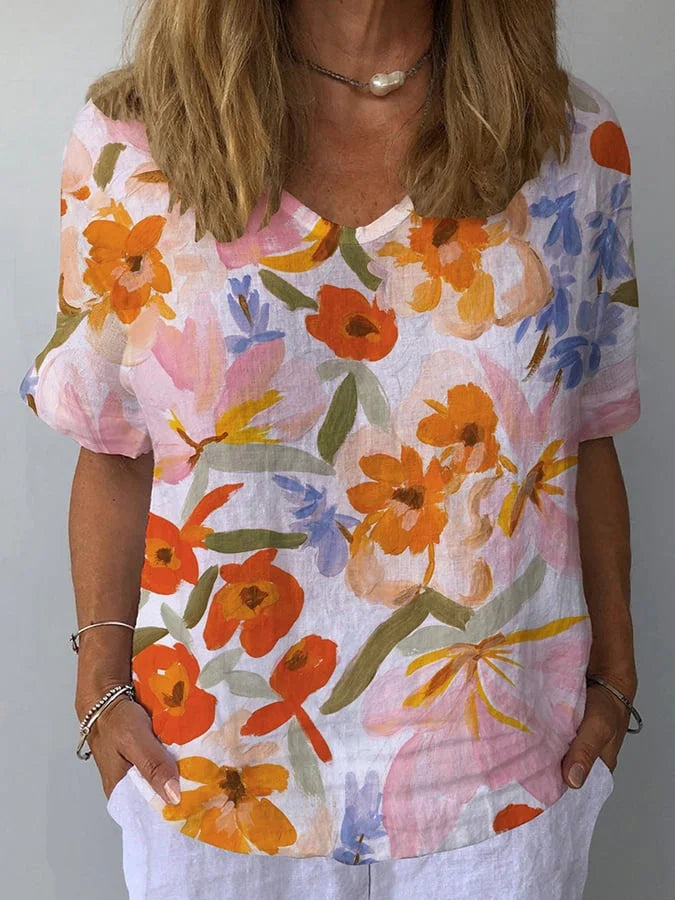 Lina | Relaxed Fit Retro Floral Women