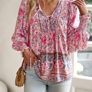 Lunara | Floral Puff Sleeve Summer Top