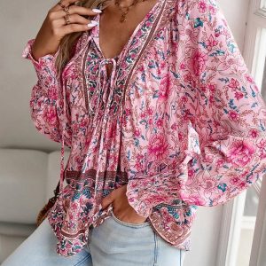 Lunara | Floral Puff Sleeve Summer Top - Image 6