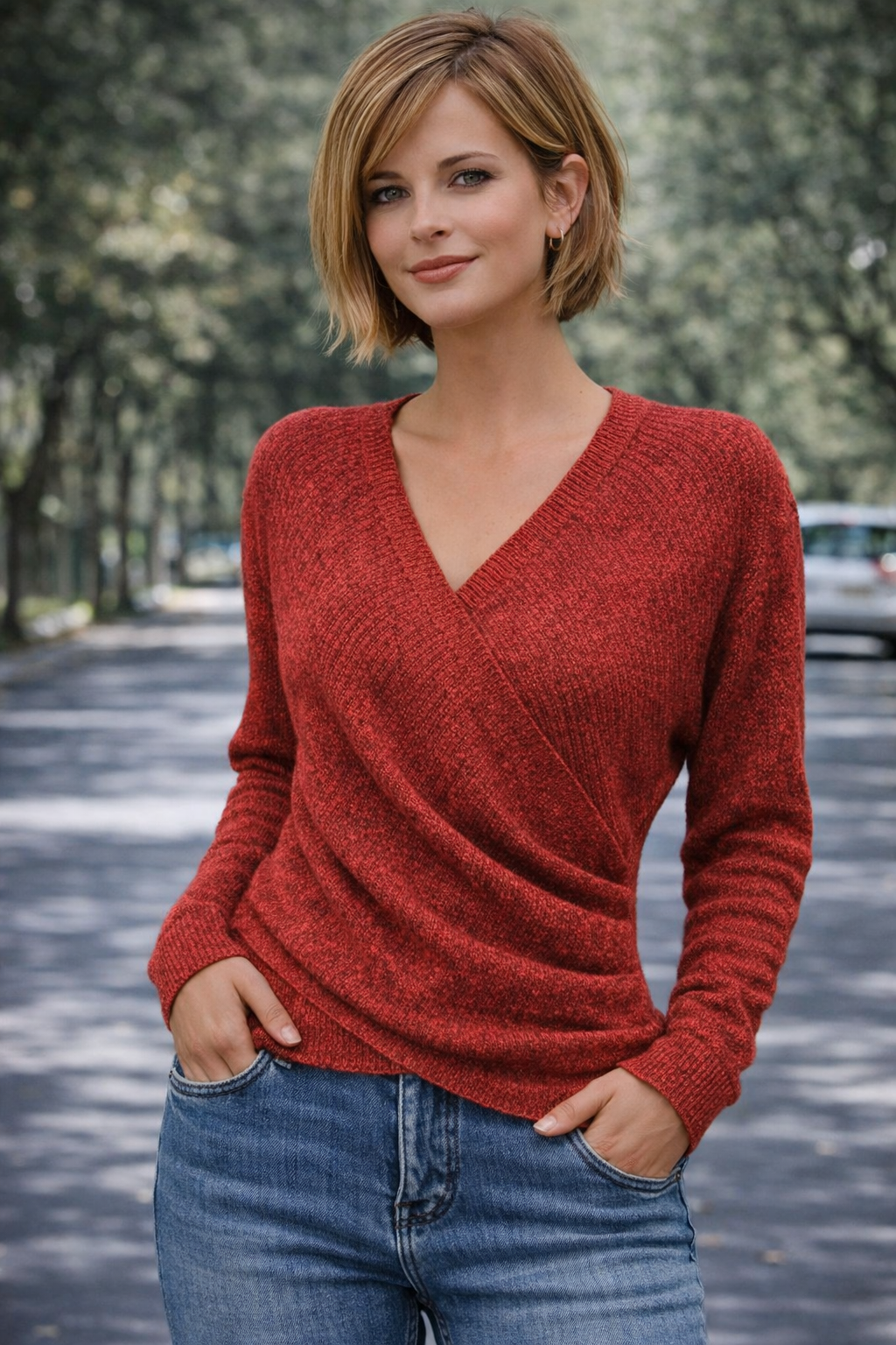 Jenny | Elegant V-Neck Women