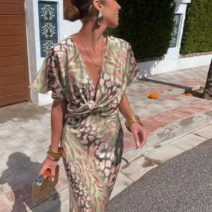 Clarissa Twisted Knot Dress - Image 3