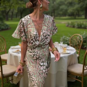 Clarissa Twisted Knot Dress - Image 8