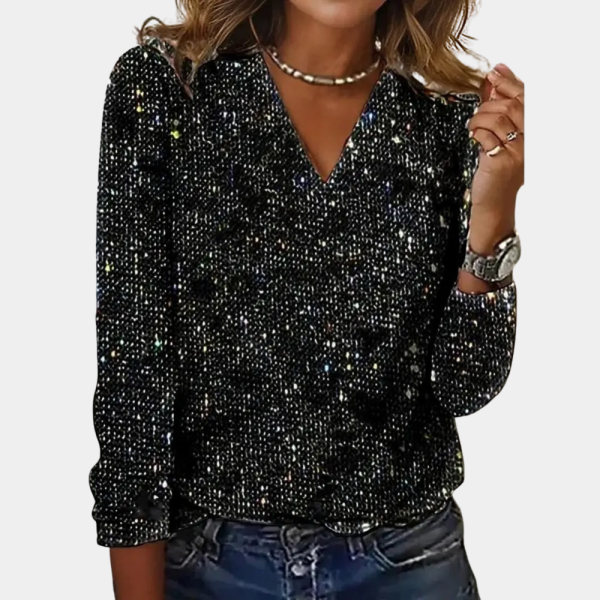 Luna | Elegant Glitter Going Out Top for Women