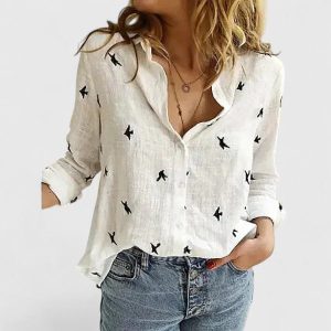 Evelyn | Romantic Botanical V-Neck Floral Blouse - Image 7