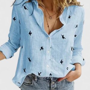 Evelyn | Romantic Botanical V-Neck Floral Blouse - Image 8