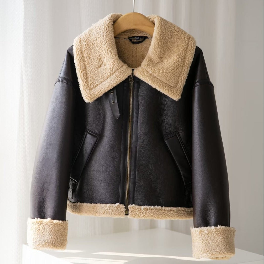 Luna Shearling Trim Jacket - Image 1