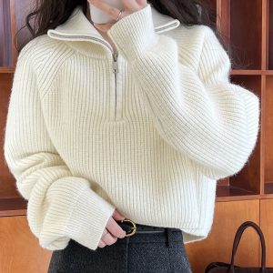 Sofia Soft-Touch Quarter-Zip Sweater - Image 3