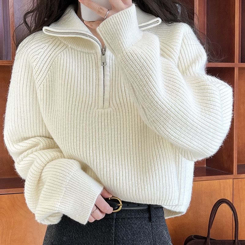 Sofia Soft-Touch Quarter-Zip Sweater - Image 3