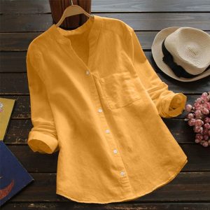 Elowen | Casual Women's Cotton Blouse - Image 5