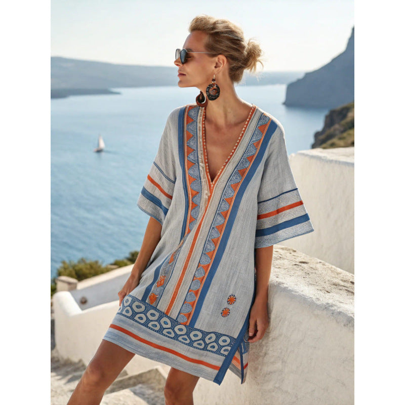 Portia Linen Caftan - Image 11