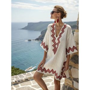 Portia Linen Caftan - Image 4