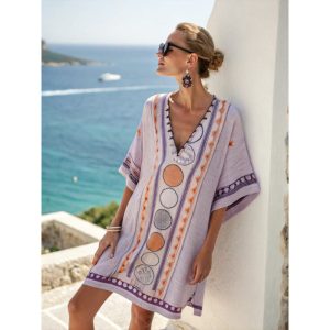 Portia Linen Caftan - Image 10