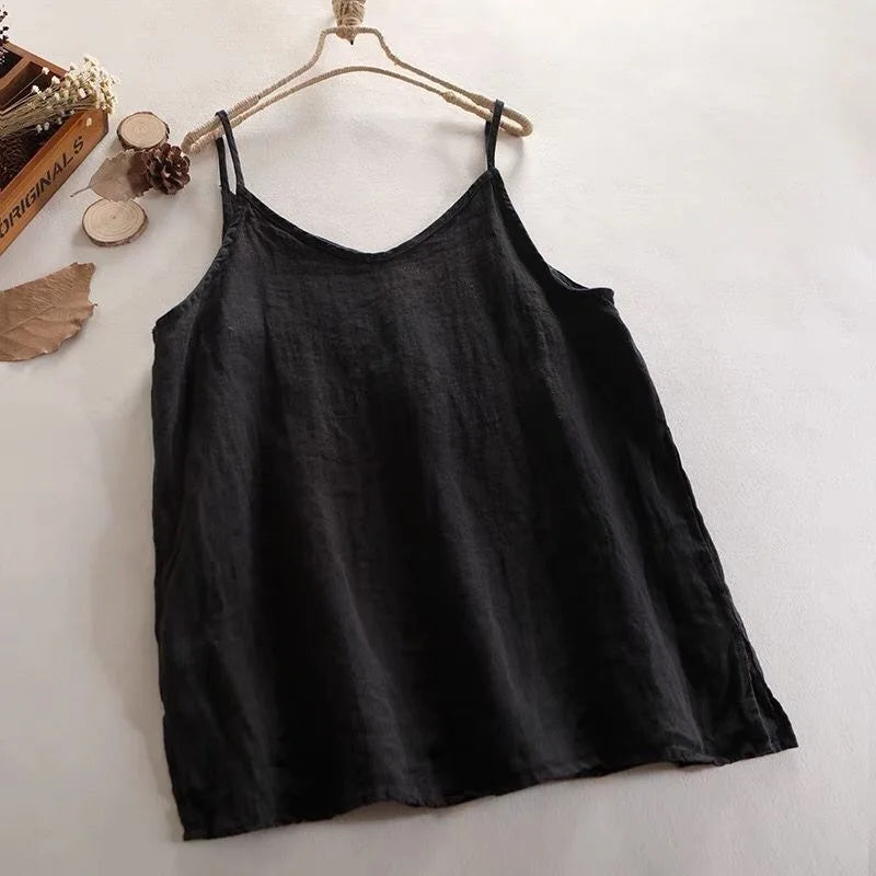 Diana | Linen Cotton Camisole Top - Image 9