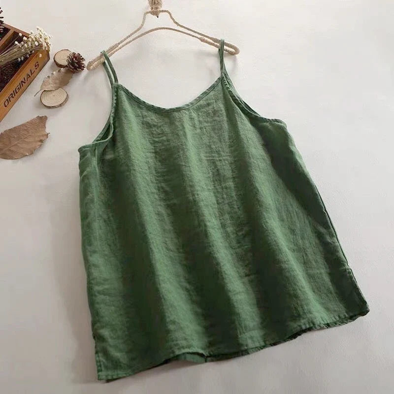 Diana | Linen Cotton Camisole Top - Image 8