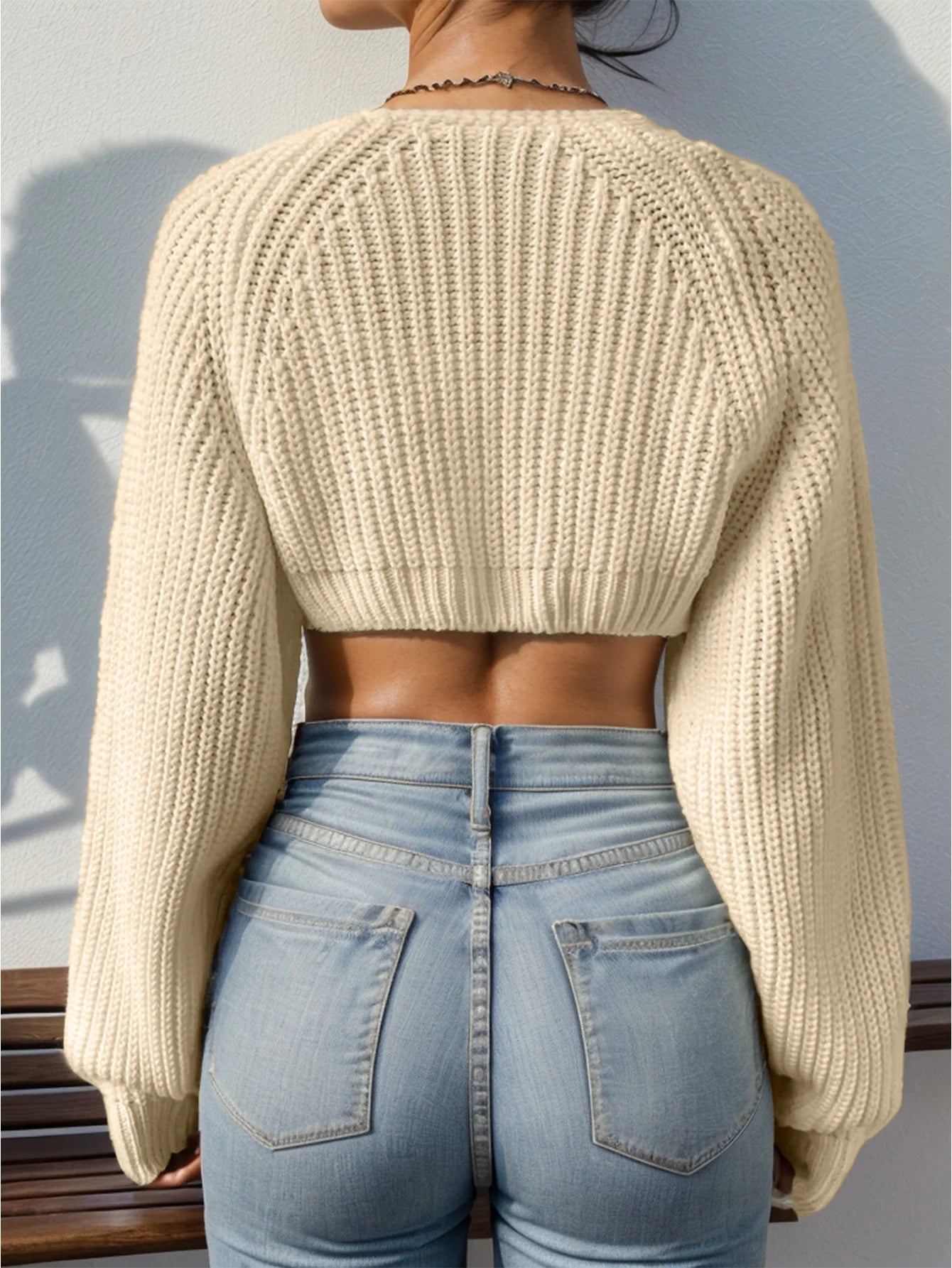 Lola Cropped Knit Shrug - Image 7