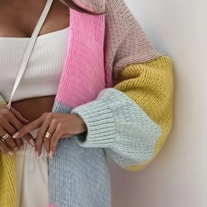 Nola Colour Block Knit Cardigan - Image 3