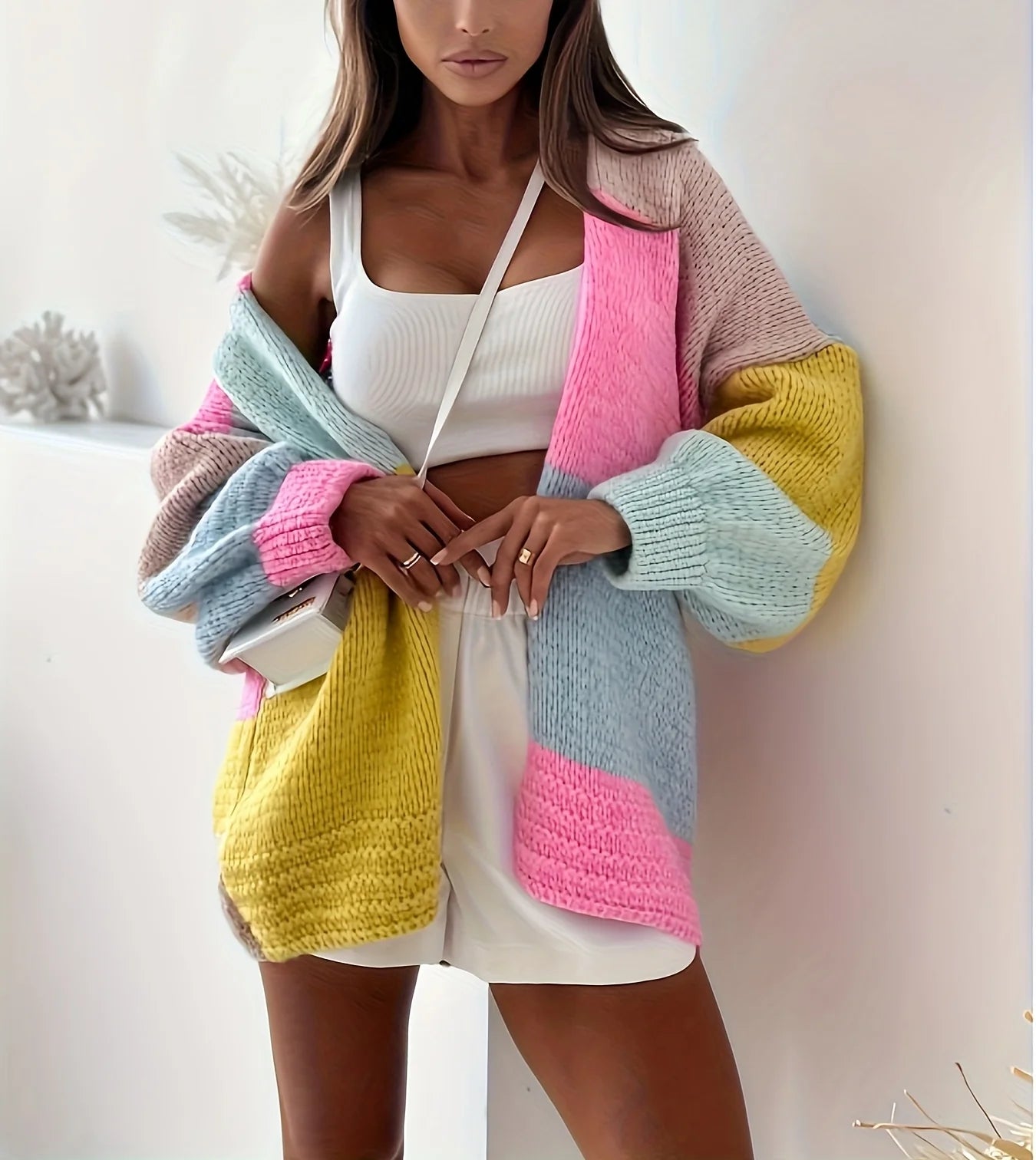 Nola Colour Block Knit Cardigan - Image 5