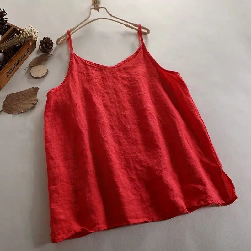 Diana | Linen Cotton Camisole Top - Image 11