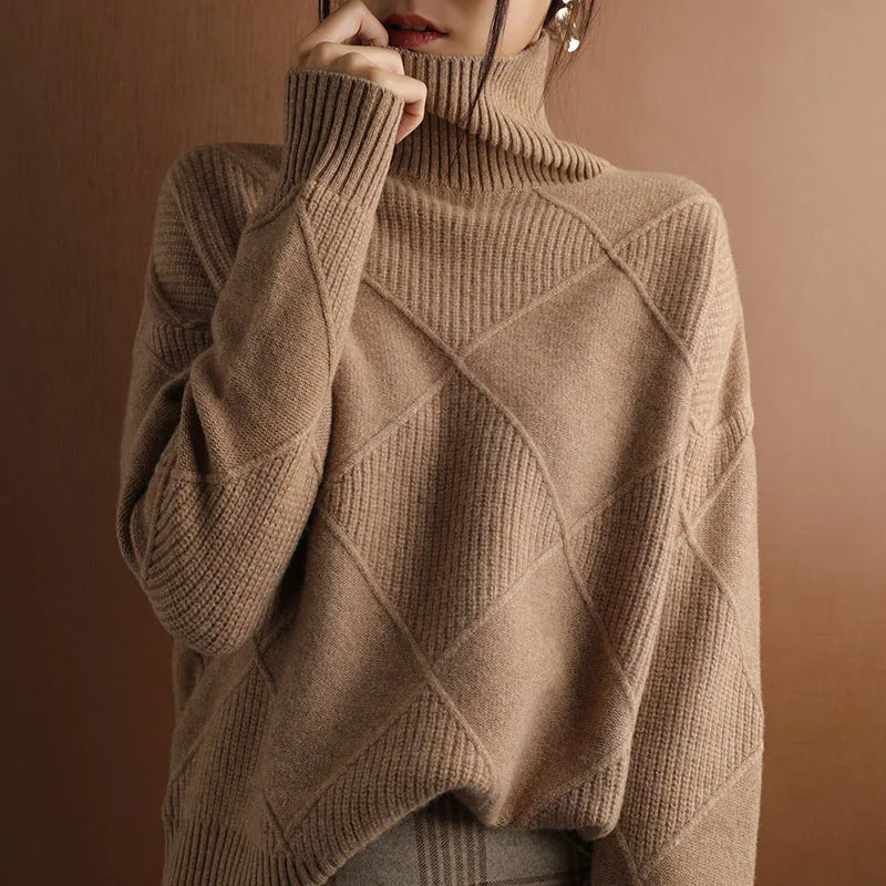 Isla Ribbed Turtleneck - Image 1