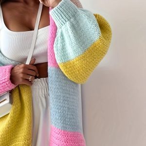 Nola Colour Block Knit Cardigan - Image 4