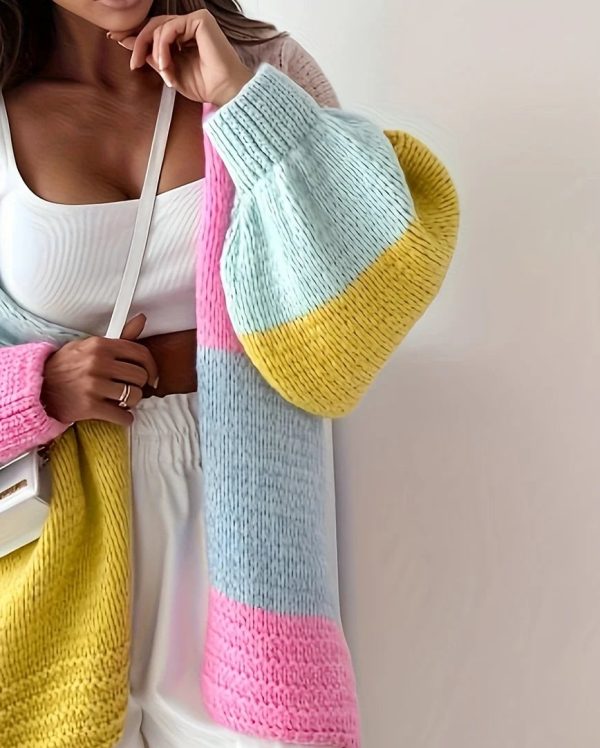 Nola Colour Block Knit Cardigan