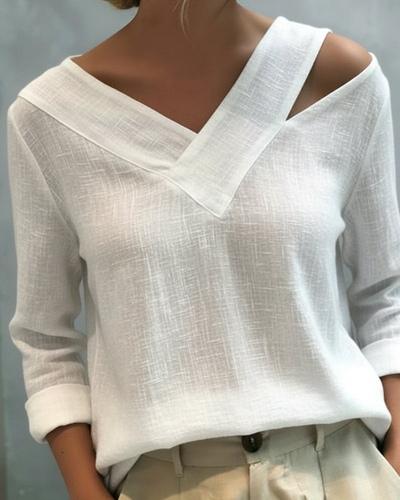 Avielle | Asymmetric Elegance Blouse - Image 1