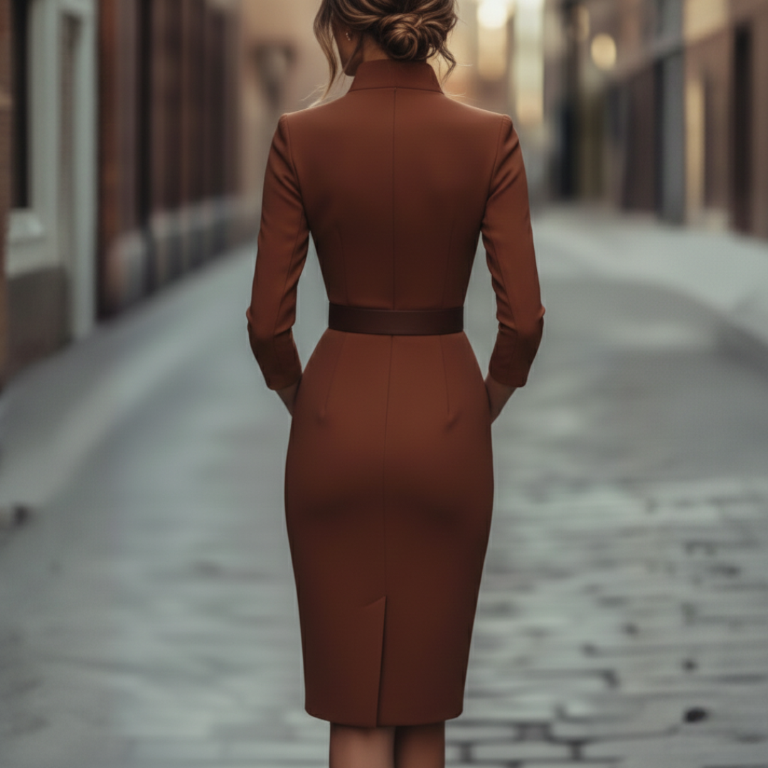 Zelda Belted Wrap Midi Dress - Image 8