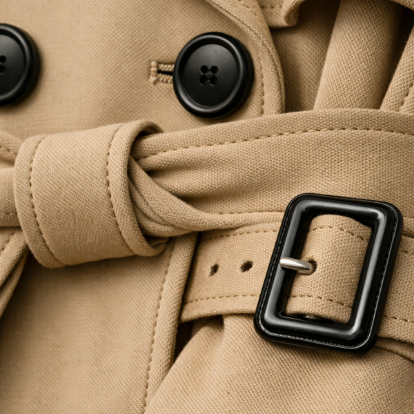Women's Belted Trench Coat ?C Tailored Long Fit