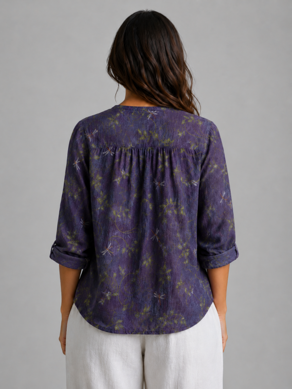 Women's Bohemian V-Neck Blouse ?C Relaxed Style Top