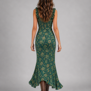 Women's Boho Floral Side Slit Maxi Dress ?C Flowing Silhouette - Image 3