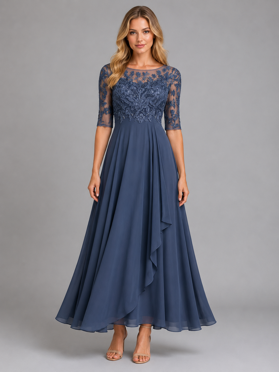Genevieve Lace Midi Dress - Image 1